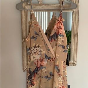 Lulus long floral bridesmaid dress NEW with tags